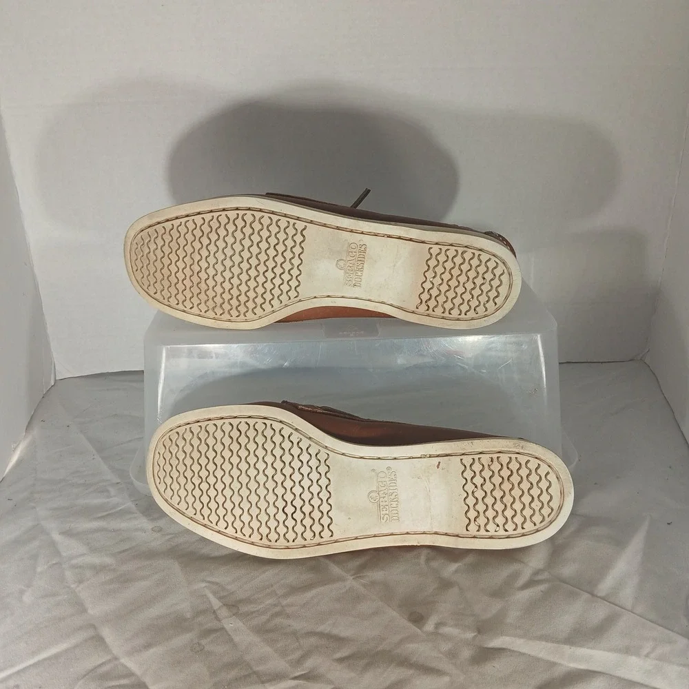 Sebago Docksides Mens 9M Brown Leather Boat‎ Shoes Made in USA 8727165